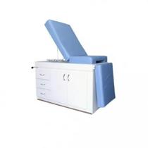 Mesa Ginecológica Luxal com Gabinete MDF e Cuba de Aço