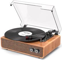 Mesa giratória DANFI AUDIO DF Vintage Bluetooth Wood de 3 velocidades