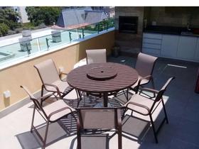 Mesa Giratória De 1,80m De Diâmetro + 8 Cadeiras Poltronas - Imagem Meramente Ilustrativa (modelo)