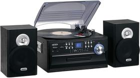 Mesa giratória estéreo JENSEN JTA-475B de 3 velocidades com rádio cassete de CD