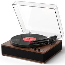 Mesa giratória TANLANIN Vintage Vinyl Player Bluetooth Walnut Mesa giratória TANLANIN Vintage Vinyl Player Bluetooth Walnut