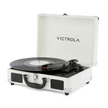 Mesa giratória Victrola Journey II 2025 Bluetooth de 3 velocidades branca