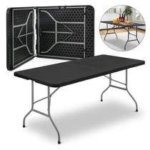 Mesa Grande Dobrável Compacta Maleta 180cm Resistente 75Kg