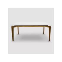 Mesa Helen de Jantar com Tampo em Vidro 160x90 - Tommy Design