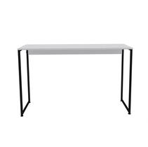 Mesa home office cinza com preto