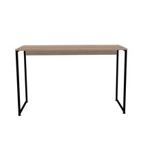 Mesa home office noce naturalle/preto - MOVEIS VITORINO