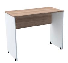 Mesa Home Office P15 Pandin Noce Naturale e Branco 90 Cm