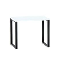 Mesa Home Office Tubular P25 Pandin 90 CM Branco e Preto