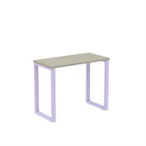 Mesa Home Office Tubular P25 Pandin 90 CM Casablanca e Lilas