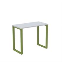 Mesa Home Office Tubular P25 Pandin 90 CM Cinza e Verde