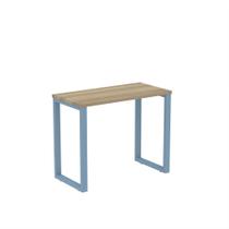 Mesa Home Office Tubular P25 Pandin 90 CM Noce Naturale e Azul Dali