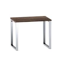 Mesa Home Office Tubular P25 Pandin 90 CM Walnut e Cinza