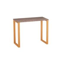 Mesa Home Office Tubular P25 Pandin 90 CM Walnut e Laranja Mesa Home Office Tubular P25 Pandin 90 CM Walnut e Laranja