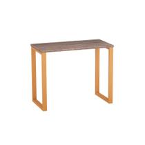 Mesa Home Office Tubular P25 Pandin 90 CM Walnut e Laranja