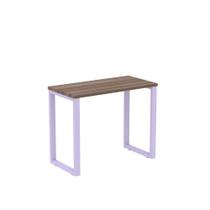 Mesa Home Office Tubular P25 Pandin 90 CM Walnut e Lilas