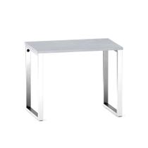 Mesa Home Office Tubular P25 Pandin Cinza e Branco 90 Cm