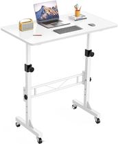Mesa HOMIDEC Ajustável com Rodízios Branca 80 cm Mesa HOMIDEC Ajustável com Rodízios Branca 80 cm