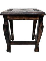 Mesa Indiana Retangular Entalhada Decoração Tamanho M