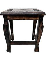 Mesa Indiana Retangular Entalhada Decoração Tamanho M