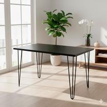 Mesa Industrial 1285cm x 75cm Hairpin Legs Preto/Tx Mesa Industrial 1285cm x 75cm Hairpin Legs Preto/Tx