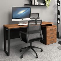 Mesa Industrial Executiva Gav 1,50m a 1,72m Nog Pés Metal F5