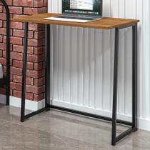 Mesa Industrial para Escritório Slim Asy Dobrável Preto e Canela