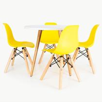 Mesa Infantil 60cm Branca + 4 Cadeiras Eiffel Mesa Infantil 60cm Branca + 4 Cadeiras Eiffel