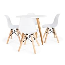 Mesa Infantil 60cm Branca + 4 Cadeiras Eiffel Mesa Infantil 60cm Branca + 4 Cadeiras Eiffel