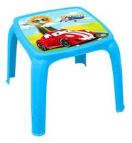 Mesa Infantil Azul Decorada Carros Usual Utilidades