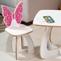 Mesa Infantil Borboleta em MDF Kit 1 Cadeira - Matrix Decor