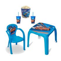 Mesa Infantil Carro c/ 2 Cadeiras + Balde Pipoca + 02 Copos Mesa Infantil Carro c/ 2 Cadeiras + Balde Pipoca + 02 Copos