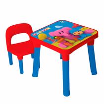 Mesa Infantil Colorida Temática Pocoyo Mesinha Com Cadeira Educativa - Monte Líbano