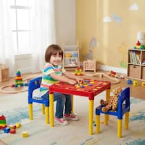 Mesa Infantil Com 2 Cadeira Educativa Para Crianças 3827 Mesa Infantil Com 2 Cadeira Educativa Para Crianças 3827