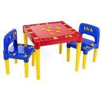 Mesa Infantil Com 2 Cadeiras Educativa Para Criancas Tritec