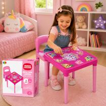 Mesa Infantil com Cadeira de Unicórnio para Atividades e Leitura Mesa Infantil com Cadeira de Unicórnio para Atividades e Leitura