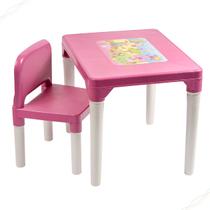Mesa Infantil Com Cadeira Didático Atividades Desmontável - Styllbaby