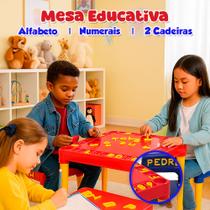 Mesa Infantil Com Cadeira Plástico Crianças Jogo de Letras Mesa Infantil Com Cadeira Plástico Crianças Jogo de Letras