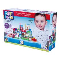 Mesa Infantil Coti Block 40 Peças Interativa e Didática Para Crianças Brinquedo Infantil