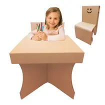 Mesa Infantil de Atividades com 1 Cadeira Papelão 7 a 10 anos