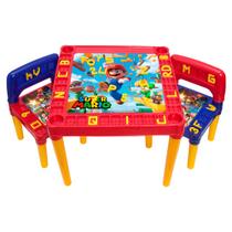 Mesa Infantil De Atividades Criança Bebê Desenho Super Mario