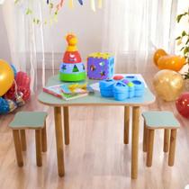Mesa Infantil de Atividades Desenhos Com 2 Cadeiras Playground Infantil