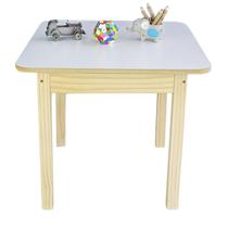 Mesa Infantil De Madeira 60x60 Branca Mdf Educativa Multiuso Para Criança Estudo Brincar Escola Mesa Infantil De Madeira 60x60 Branca Mdf Educativa Multiuso Para Criança Estudo Brincar Escola