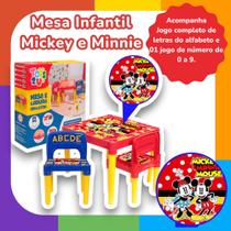 Mesa Infantil De Plástico Didática Atividades 2 Cadeiras