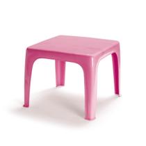 Mesa Infantil de Plástico Reforçado Liso Rosa 46cm