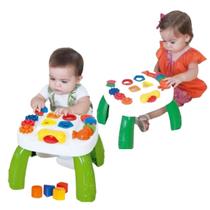 Mesa Infantil Didática Brinquedo Educativa Bebê Estimular o Aprendizado De Cores e Formas Brincando Menino Menina - cotiplas