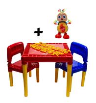 Mesa Infantil Didática Com 2 Cadeiras Mais Abelha Dançarina - Tritec e DM Toys