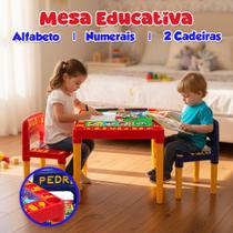 Mesa Infantil Didática Jogo Letras Números Turma Da Mônica