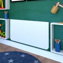 Mesa Infantil Dobrável 60cm com Canto Arredondado Bramov Móveis Branco Mesa Infantil Dobrável 60cm com Canto Arredondado Bramov Móveis Branco