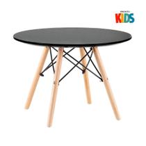 Mesa Infantil Eames Eiffel Junior Kids 60 Cm Preto Preto