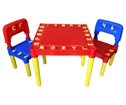 Mesa Infantil Educativa Desmontável com 2 Cadeiras - Tritec 3827